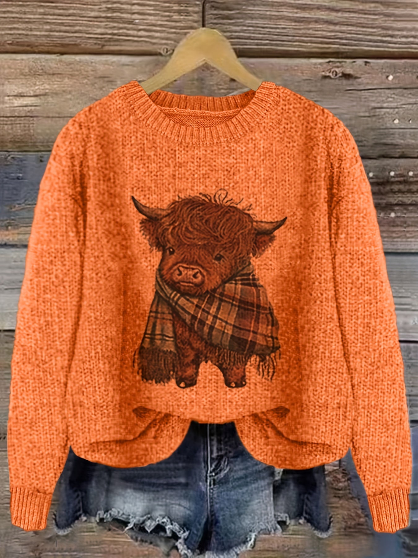 Aurélie - Pull Chic Imprimé Vache