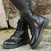 Stylish Monica Ankle Boots with Lacing and Zipper