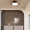 Nzmarket Vintage Acrylic Flush Mount Ceiling Light – 3-Colour Switch