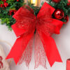 Nzmarket LED Christmas Wreath with Ribbon Bow – 40cm Warm Glow Display