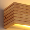 Nzmarket Modern Wood LED Wall Fixture – Natural Timber, Integrated LED