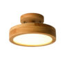 Nzmarket Wooden LED Flush Mount Ceiling Light – Natural Timber Frame, 3 Colour Options