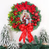 Nzmarket Nativity Scene LED Christmas Wreath – Red & Gold, 2 Sizes