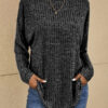 Elegant Long Sleeve Casual Sweater by Elizabeth