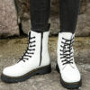 Stylish Monica Ankle Boots with Lacing and Zipper