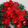 Nzmarket LED Christmas Wreath with Ribbon Bow – 40cm Warm Glow Display