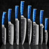 Nzmarket Japanese Damascus Kitchen Knife Set – 4, 6, 7 & 8-Piece