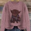 Aurélie - Pull Chic Imprimé Vache