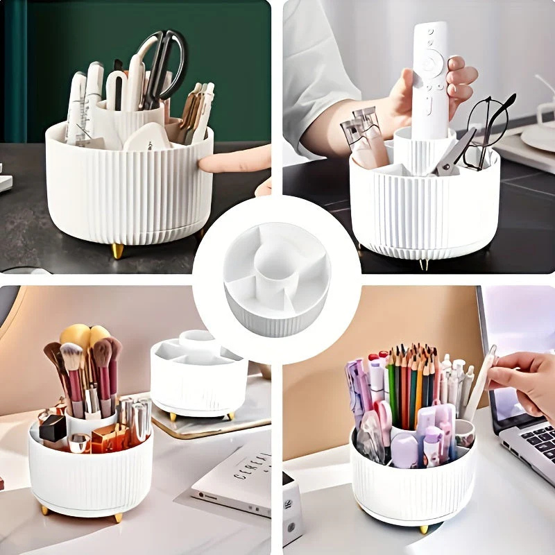 Nzmarket 360 Degree Rotating Makeup Organiser – 5 Colours, Multi-Tier