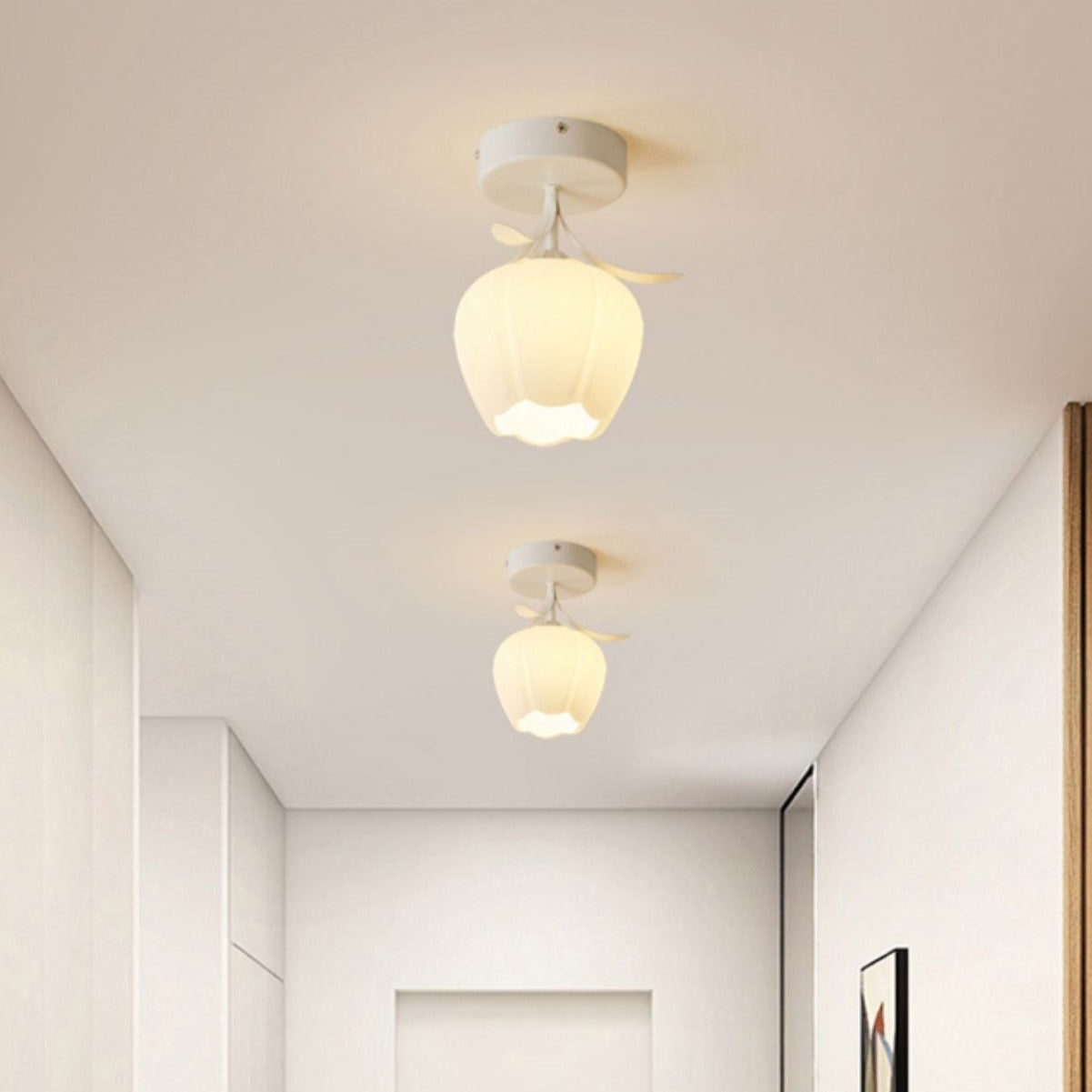 Nzmarket Floral Artistic Glass Ceiling Light – Style A & B, Single or Multi-Pack