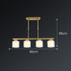 Nzmarket Modern Glass Globe Pendant Ceiling Light – Kitchen Island & Dining