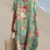 Floravia | Floral Flowy Lightweight Holiday Maxi Dress