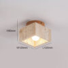 Nzmarket Wood Cylinder Flush Mount Ceiling Light – Natural & Walnut Finish