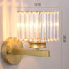 Nzmarket Crystal Glass Wall Light – Round & Square, Black & Gold Finish