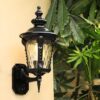 Nzmarket Vintage Outdoor Glass Wall Lantern – Aluminium & Glass