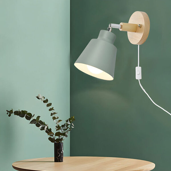 Nzmarket Wood Accent Bedroom Wall Light – Natural Timber, Soft LED Glow