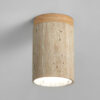Nzmarket Wood Cylinder Flush Mount Ceiling Light – Natural & Walnut Finish