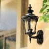 Nzmarket Vintage Outdoor Glass Wall Lantern – Aluminium & Glass