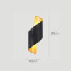Nzmarket Minimalist Aluminium LED Wall Light – Warm White, Flush Mount