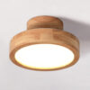 Nzmarket Wooden LED Flush Mount Ceiling Light – Natural Timber Frame, 3 Colour Options