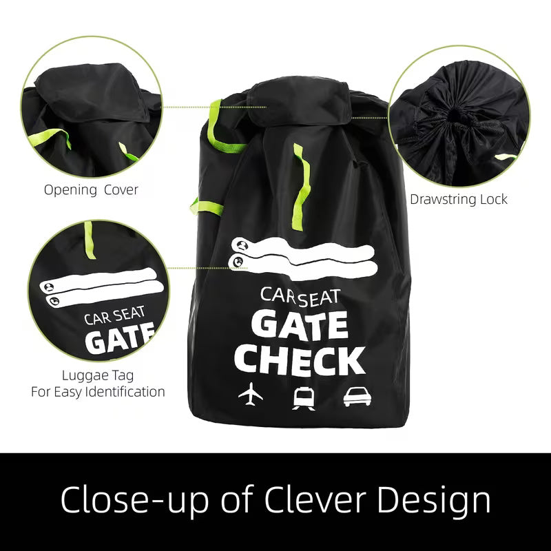 Nzmarket Convertible Car Seat Travel Backpack Bag | Waterproof Child Seat Protector