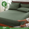 Nzmarket 5-Piece Bamboo Microfibre Fitted Sheet Set – All-Season Comfort