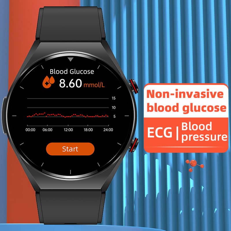 HealthSync Smartwatch - One-Click Blood Sugar, Blood Pressure, Heart Monitoring and More