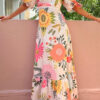 Alba - Elegant Floral Long Dress