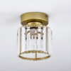 Nzmarket Crystal Glass LED Ceiling Light – Square & Circle, Black Frame