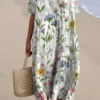 Floravia | Floral Flowy Lightweight Holiday Maxi Dress