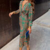 Dineke | Elegant dress with floral print