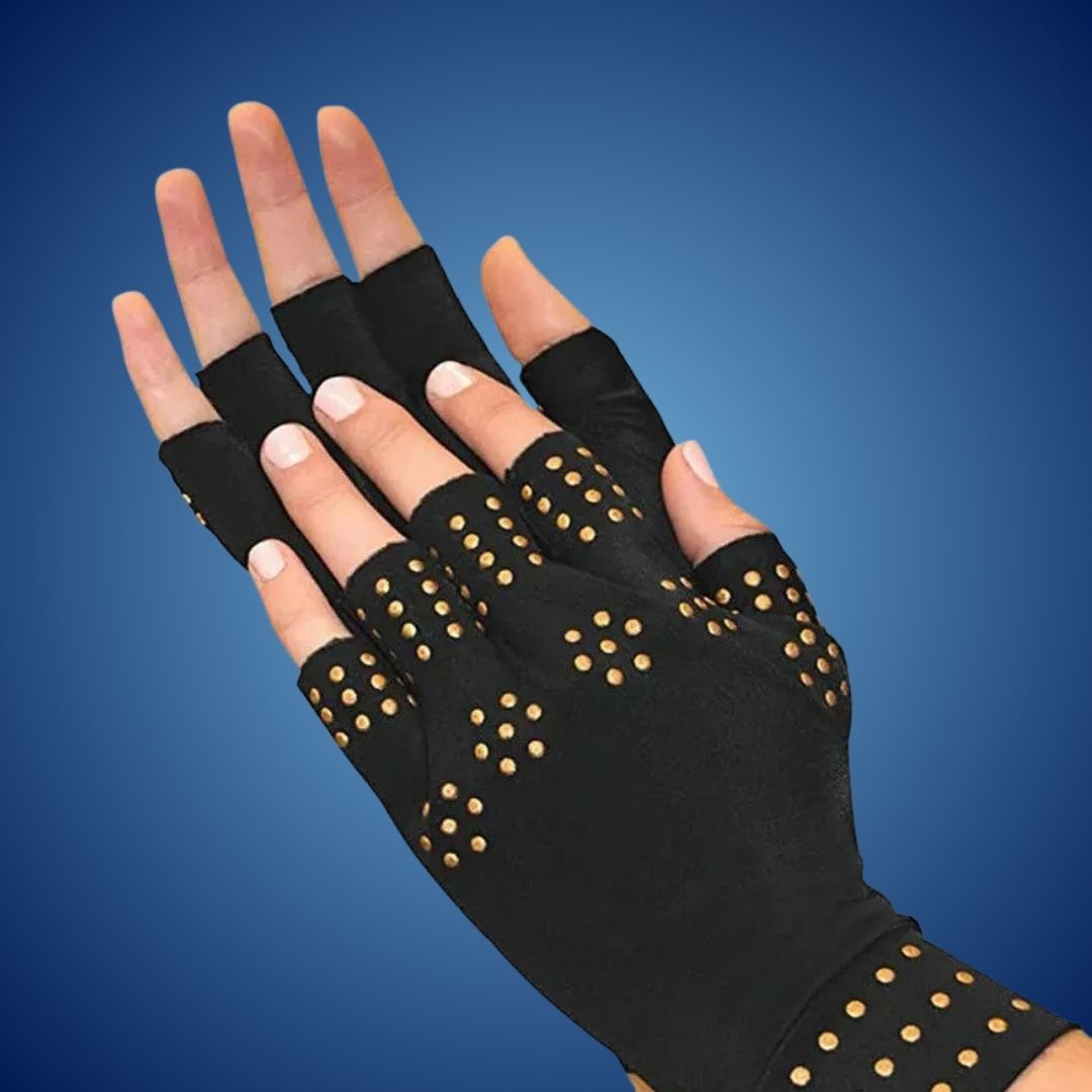 ThermaFlex Arthritis Compression Gloves - Fingerless, Lightweight Support