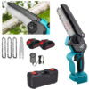 Nzmarket 6-Inch Cordless Mini Chainsaw with 2 Bonus Batteries – Lightweight One-Hand Pruning Saw