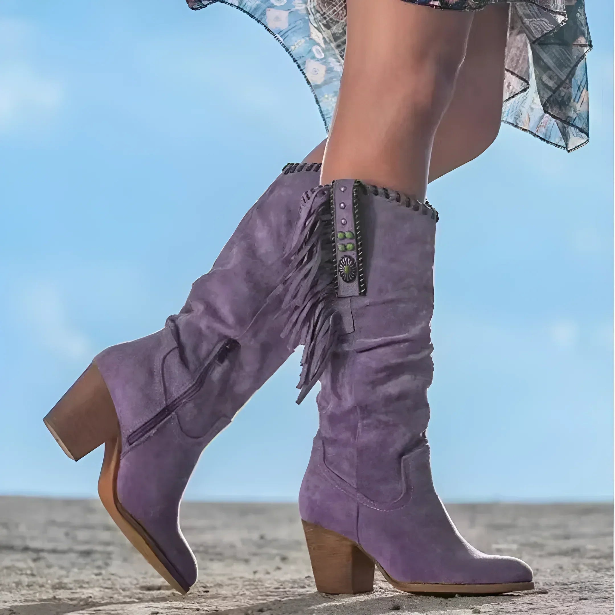 Mara - Genuine Leather Cowboy Boots