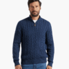 Kit | Men's Cable Knit Half-Zip Sweater