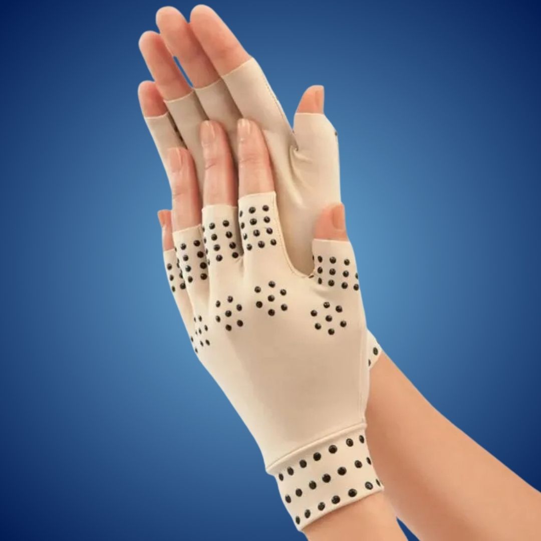 ThermaFlex Arthritis Compression Gloves - Fingerless, Lightweight Support