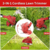Nzmarket 3-in-1 Cordless Lawn Trimmer & Mower – Lightweight Weed Cutter