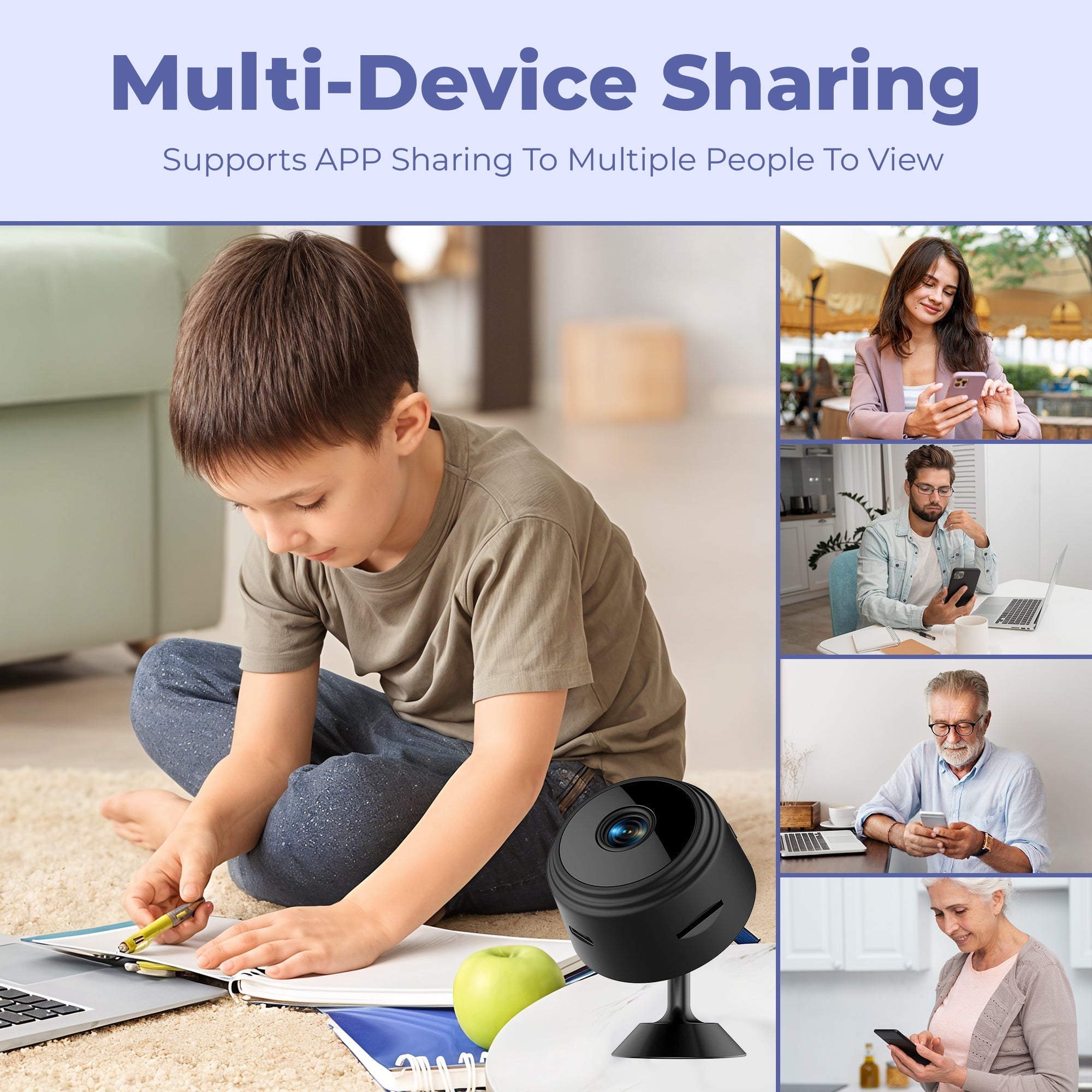 Nzmarket Wireless Indoor HD Security Camera – Night Vision, Motion Alerts