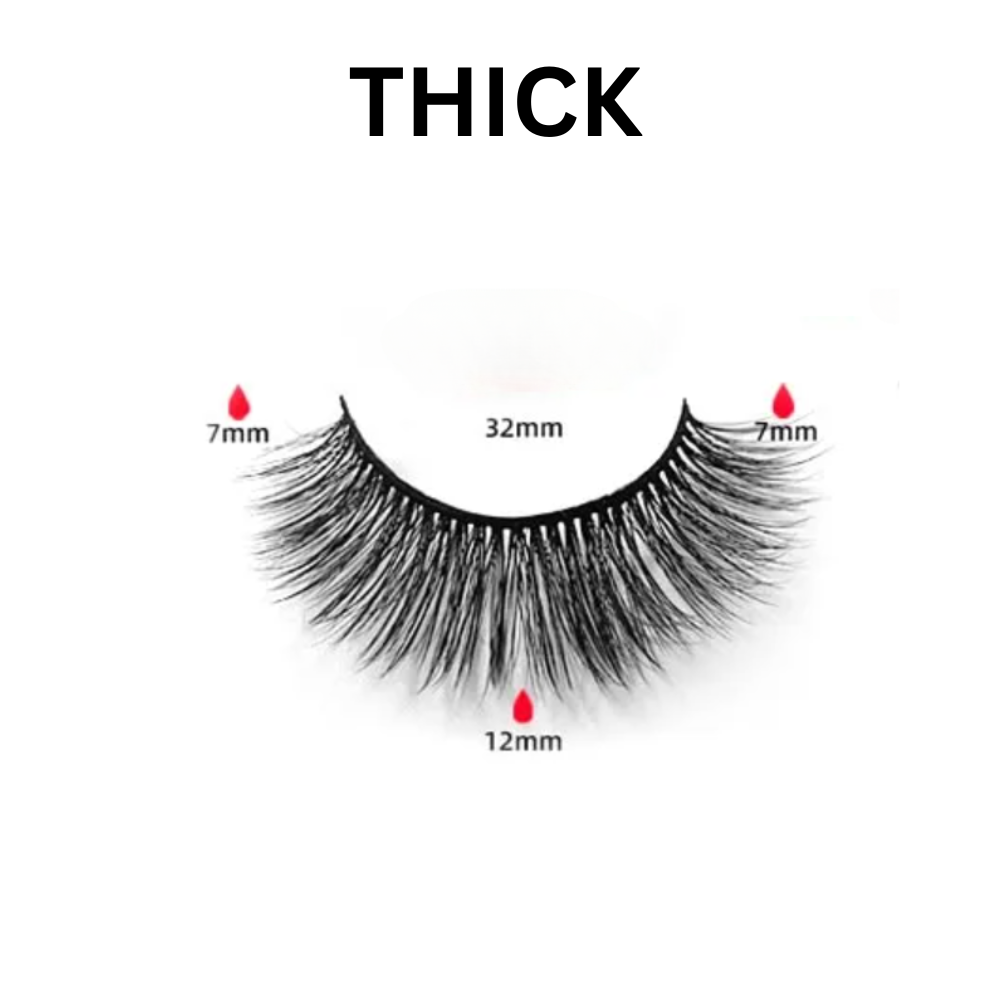 Nzmarket Reusable Self-Adhesive Eyelashes – No Glue, 3-Second Application