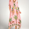 Sahara | Drop Shoulder Sleeve Coconut Tree Printed Dress
