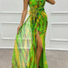Sandra | Vibrant Draped Dress