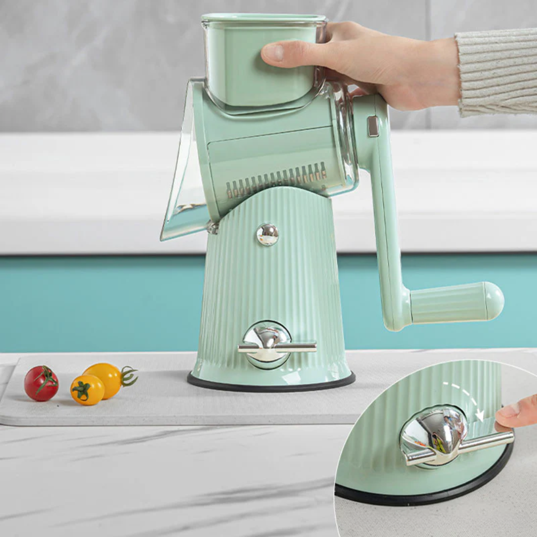 Nzmarket 5-in-1 Gourmet Food Grater – Stainless Steel, Built-In Container