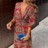 Dineke | Elegant dress with floral print
