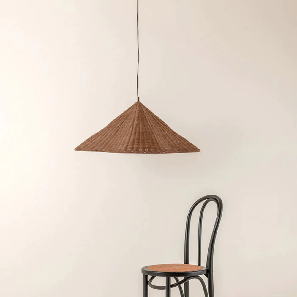 Nzmarket Rustic Rattan Woven Pendant Ceiling Lamp – Natural Bohemian Style