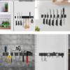 Nzmarket Magnetic Wall-Mount Knife Holder Strip – No-Drill, Wood Finish