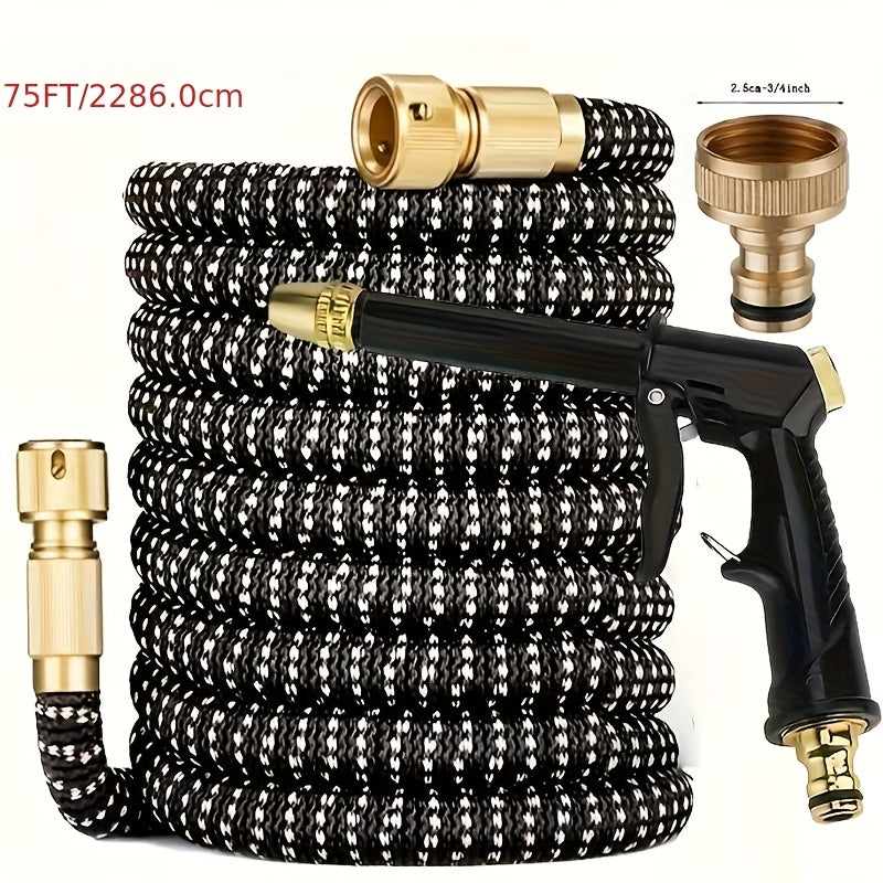 Nzmarket Expandable Garden Hose Set – Triple-Length, High-Pressure with Spray Nozzle