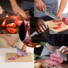 Nzmarket Japanese Damascus Kitchen Knife Set – 4, 6, 7 & 8-Piece