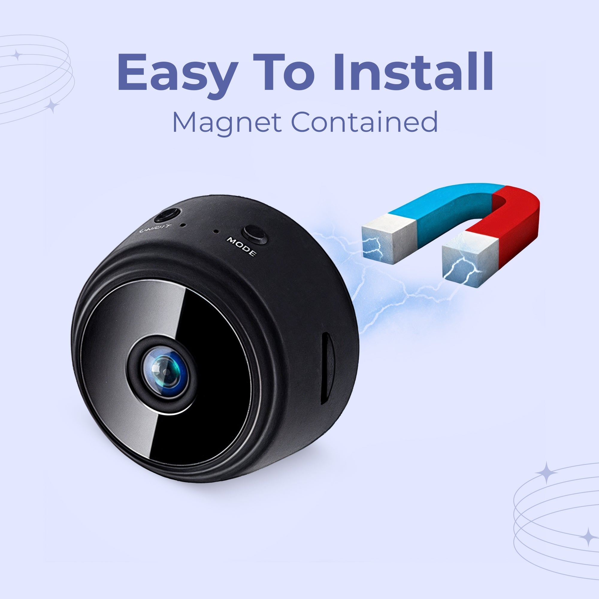Nzmarket Wireless Indoor HD Security Camera – Night Vision, Motion Alerts