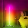 Nzmarket Slim LED Corner Floor Lamp – Adjustable Brightness, Warm White