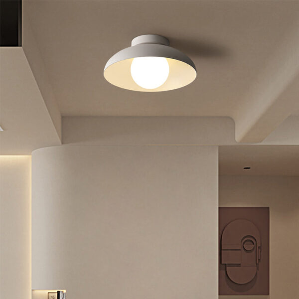 Nzmarket Minimalist White Dome LED Flush Mount Ceiling Light